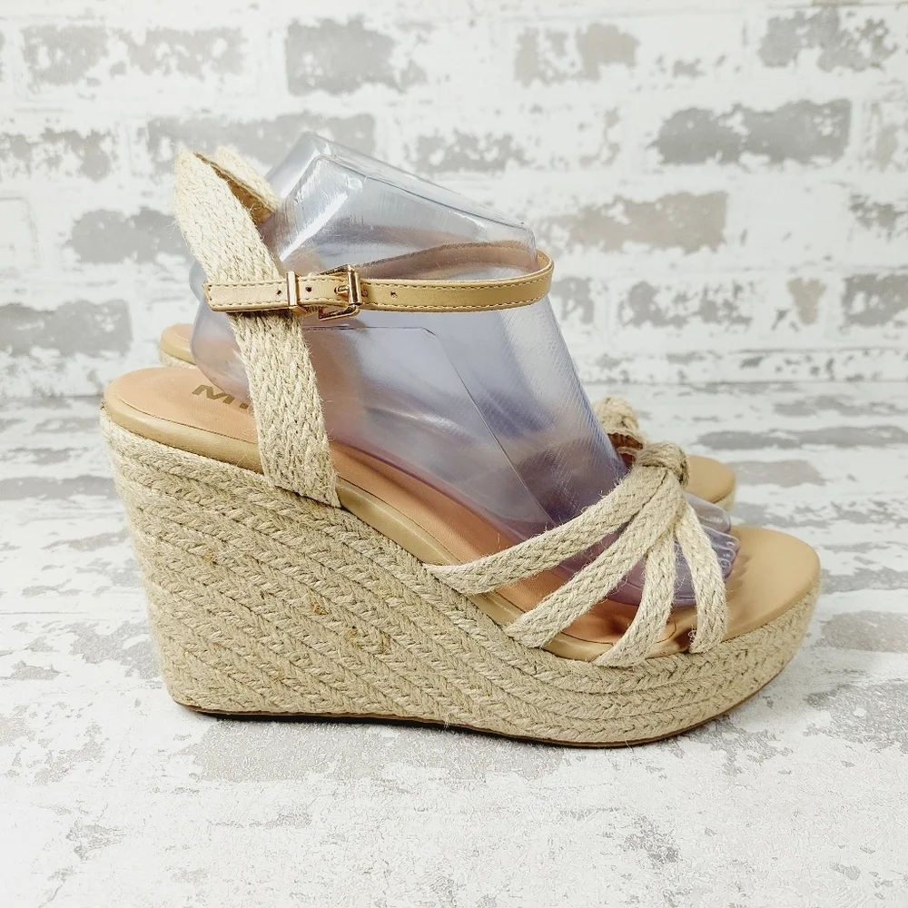 New MIA Womens Ashlee Strappy Slingback Wedge Sandals T64